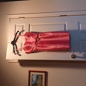 Eliza J satin spaghetti strap belted cocktail dress size 6